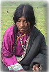 tibetan woman waiting for medical care