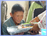 happy Tibetan school boy